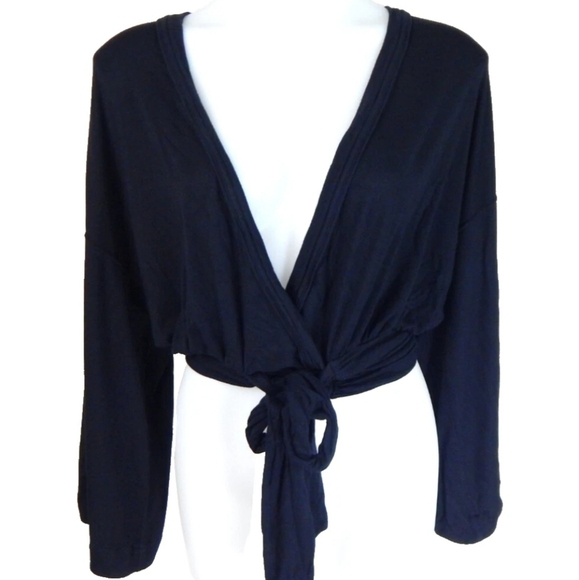 Free People That's a Wrap Crop Blouse - Picture 2 of 5